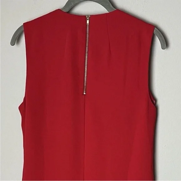 NEW Mercer & Madison Shift Dress Size 6 Sleeveless Red Zip Back - Picture 5 of 7